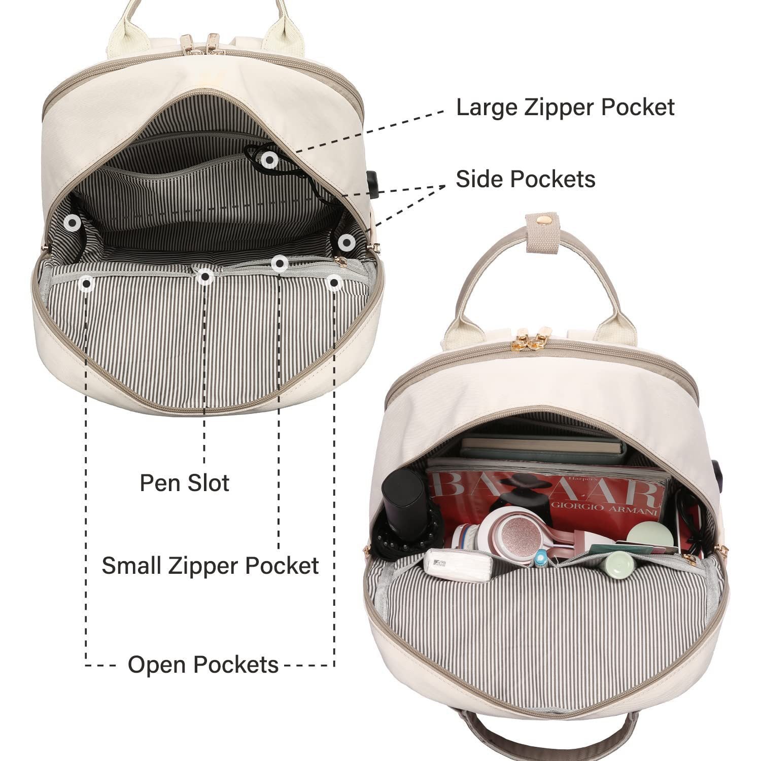 2024 New Cross-Border Girls Backpack Fashion Large Capacity Laptop Bag Portable Travel Backpack School Bag