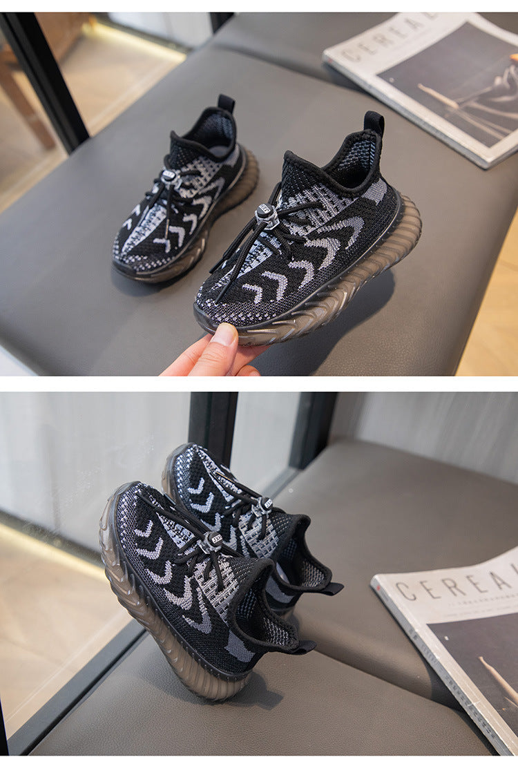 Children's Coconut Shoes 2025 Autumn Styles Boys Sneakers Breathable Mesh Shoes Fly Weaving Girls Casual Shoes Soft Sole baby