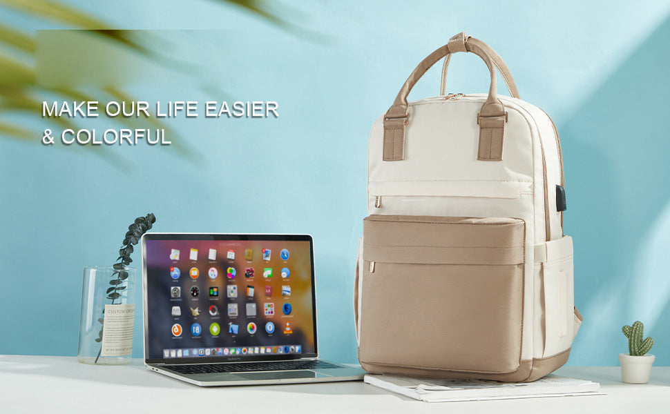2024 New Cross-Border Girls Backpack Fashion Large Capacity Laptop Bag Portable Travel Backpack School Bag