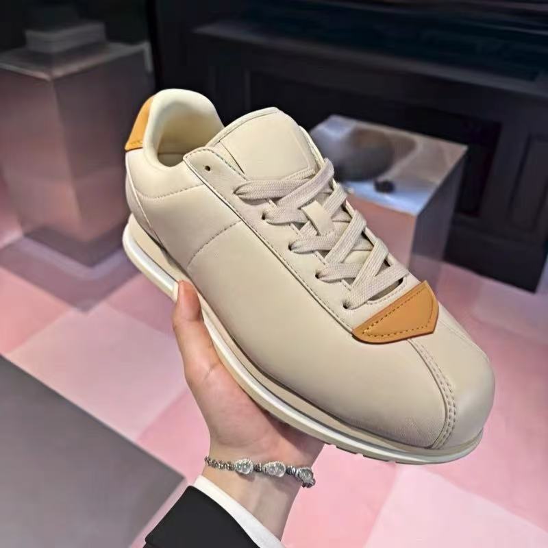 High Version 2025 Bread Shoes Genuine Leather Thick-Soled Forrest Gump Shoes Bullet Shoes Men and Women Same Style Couple Shoes Casual Sports Shoes