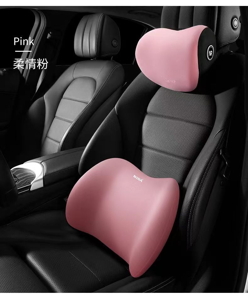 Car lumbar headrest car pillow neck pillow seat cushion memory cotton car driver's seat lumbar cushion lumbar support
