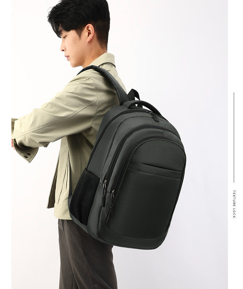 Cross-Border Printable Logo Backpack, Simple Ultra-Filtration Large-Capacity Men's Backpack, Multi-Compartment Commuter College Student Bag