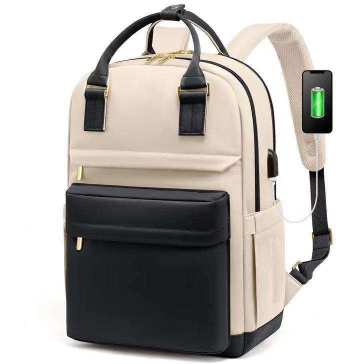 2024 New Cross-Border Girls Backpack Fashion Large Capacity Laptop Bag Portable Travel Backpack School Bag