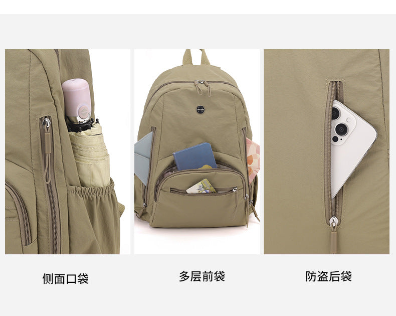 Lightweight Water-Repellent Nylon Cloth Large-Capacity Puff Series Simple Commuter Cross-Border Women's Backpack Casual and Fashionable