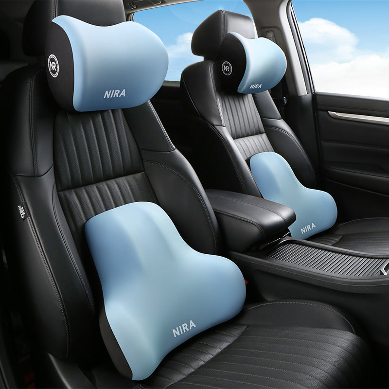 Car Neck Pillow, Headrest, Car Memory Foam Lumbar Support, Enlarged and Thickened Lumbar Support, Seat Lumbar Back Cushion, Pillow Set