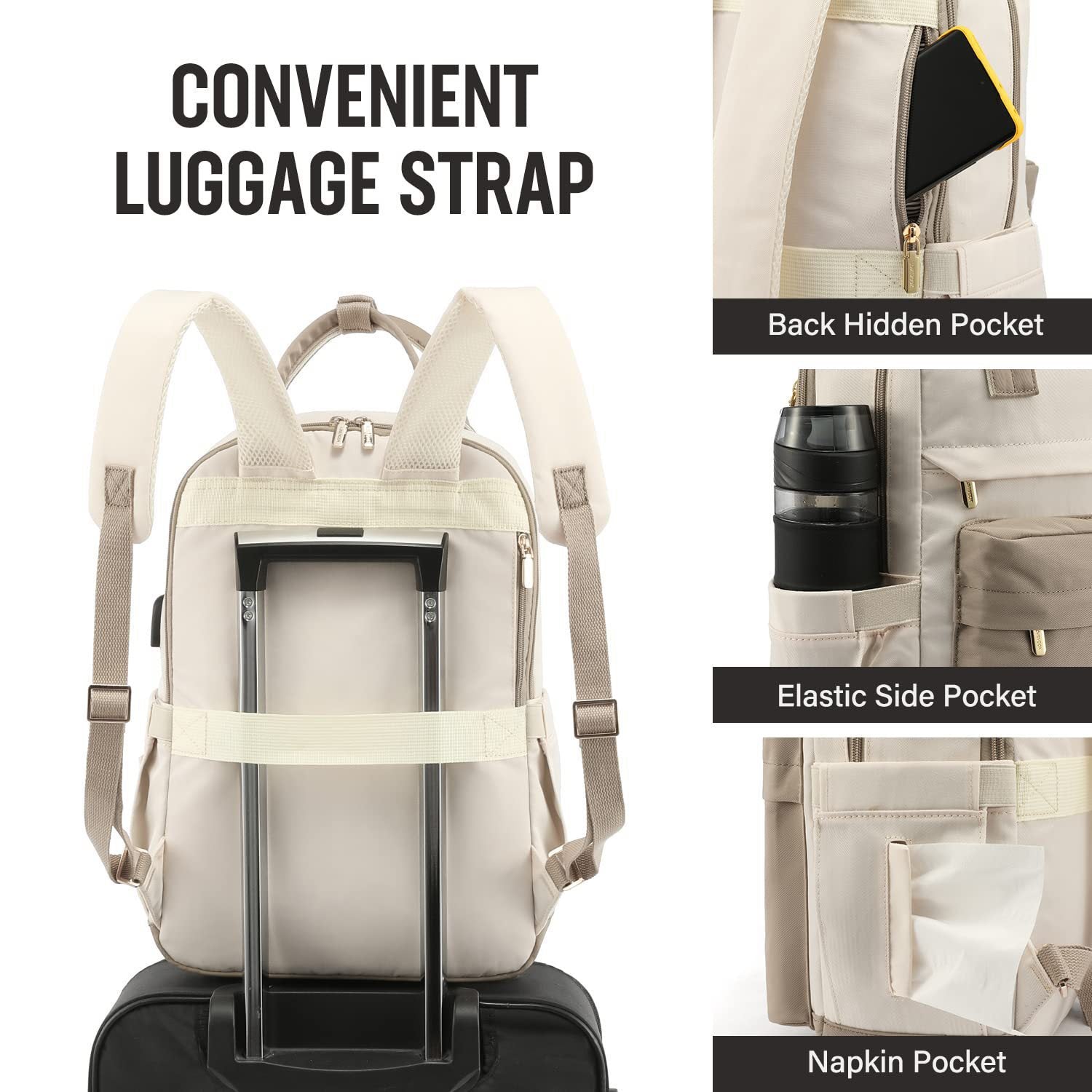 2024 New Cross-Border Girls Backpack Fashion Large Capacity Laptop Bag Portable Travel Backpack School Bag