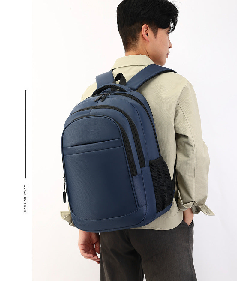 Cross-Border Printable Logo Backpack, Simple Ultra-Filtration Large-Capacity Men's Backpack, Multi-Compartment Commuter College Student Bag