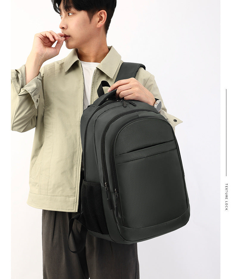 Cross-Border Printable Logo Backpack, Simple Ultra-Filtration Large-Capacity Men's Backpack, Multi-Compartment Commuter College Student Bag