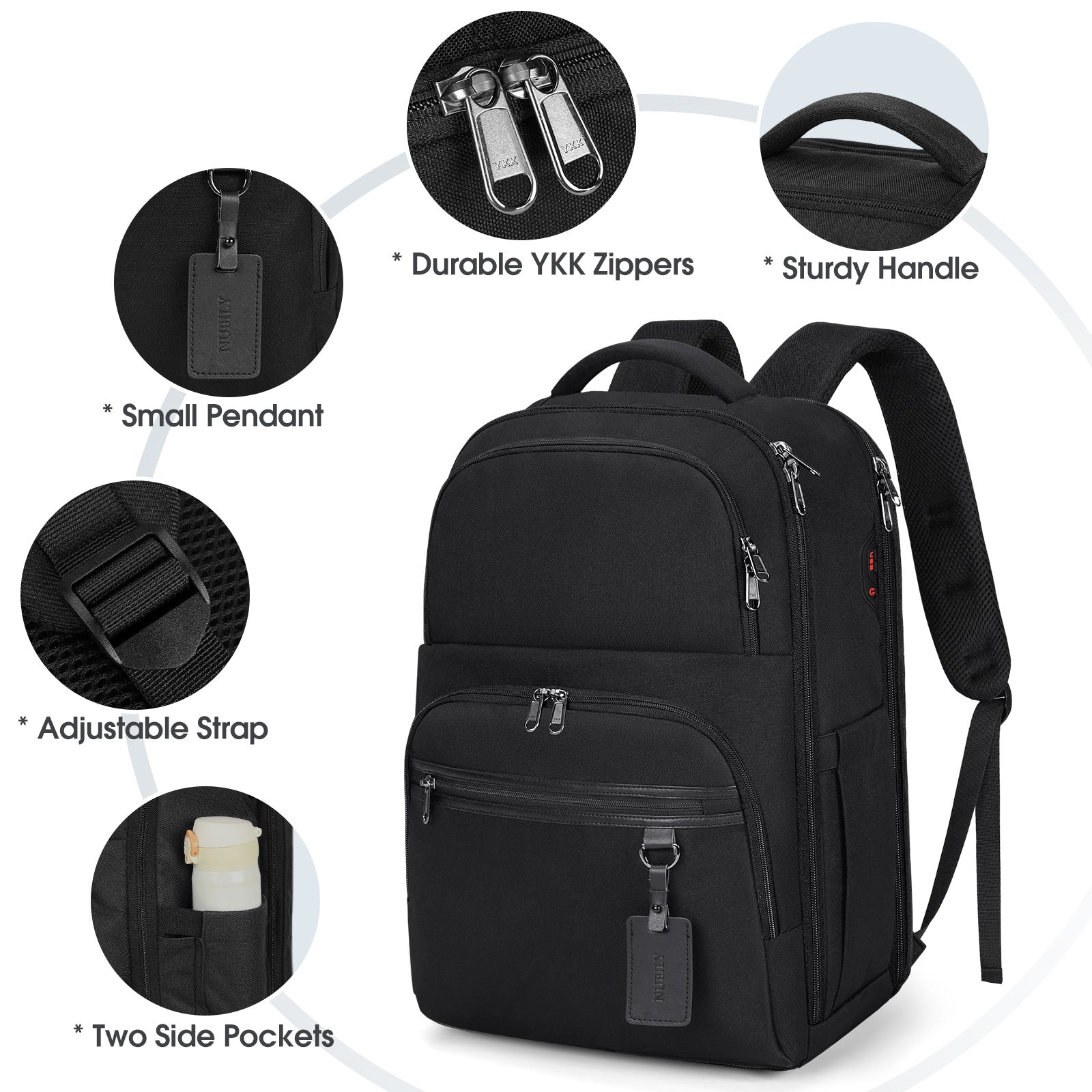 Nubily Cross-Border Business Men's Backpack Large Capacity Backpack Travel Bag Backpack Computer Bag School Bag Guangzhou Lion Ling