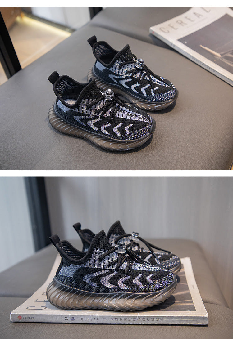 Children's Coconut Shoes 2025 Autumn Styles Boys Sneakers Breathable Mesh Shoes Fly Weaving Girls Casual Shoes Soft Sole baby