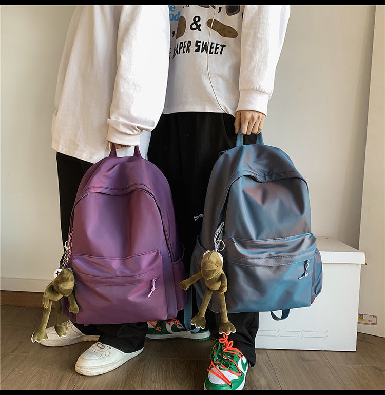Large Backpack Universal Trendy Cool Backpack Men's Korean Style Simple Campus Computer Schoolbag College Students' Leisure Travel Bag