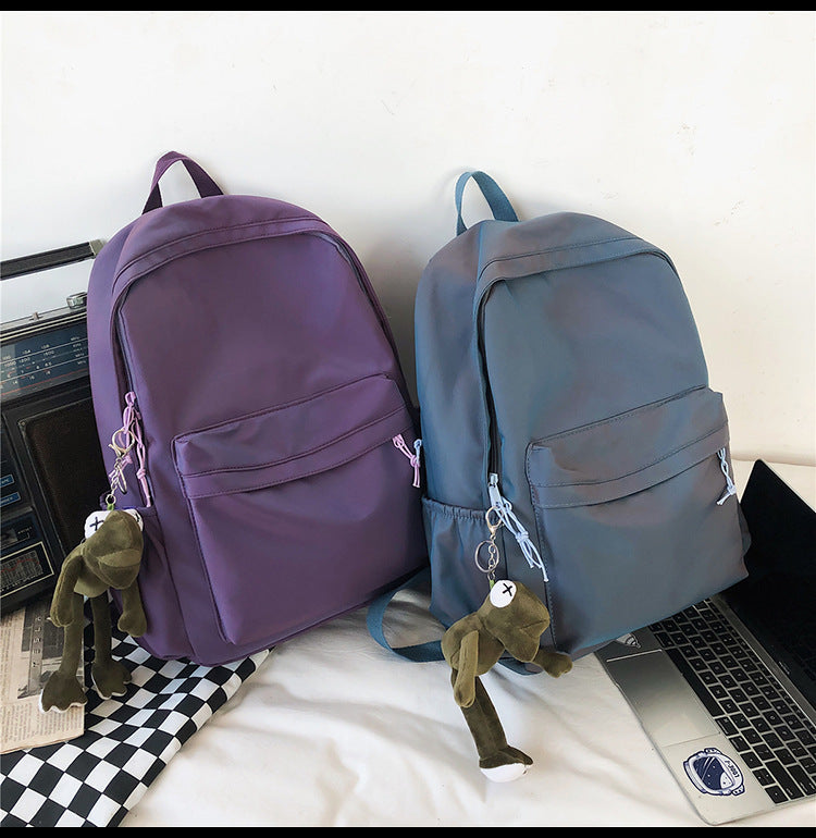 Large Backpack Universal Trendy Cool Backpack Men's Korean Style Simple Campus Computer Schoolbag College Students' Leisure Travel Bag