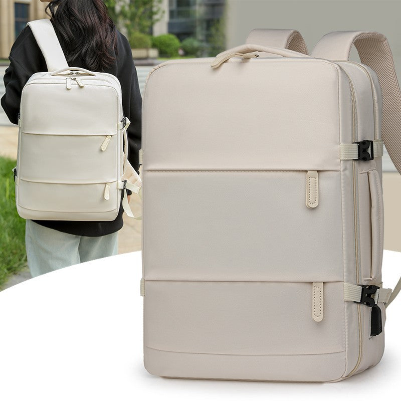 Backpack, Large-Capacity School Bag, College Girl's Computer Bag, Oxford Cloth Backpack, Multi-Functional Backpack