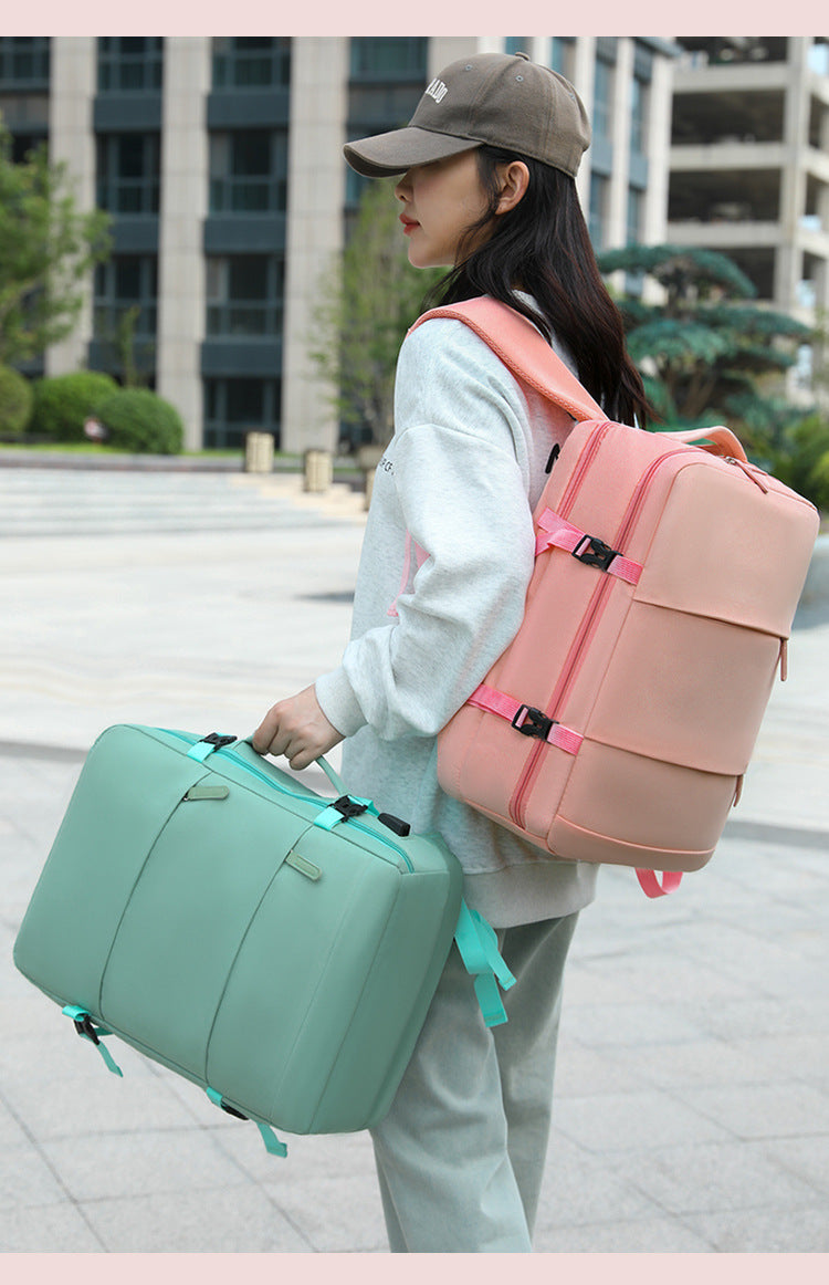 Backpack, Large-Capacity School Bag, College Girl's Computer Bag, Oxford Cloth Backpack, Multi-Functional Backpack
