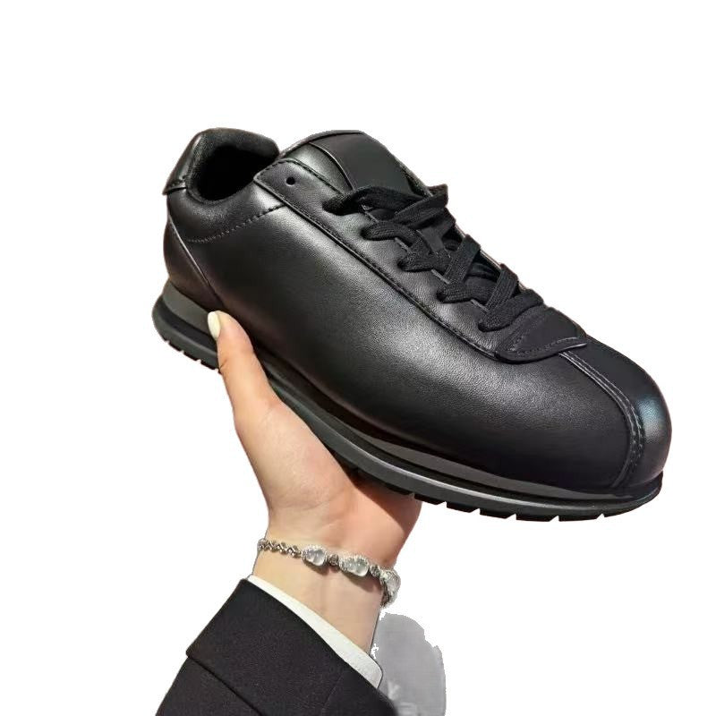 High Version 2025 Bread Shoes Genuine Leather Thick-Soled Forrest Gump Shoes Bullet Shoes Men and Women Same Style Couple Shoes Casual Sports Shoes