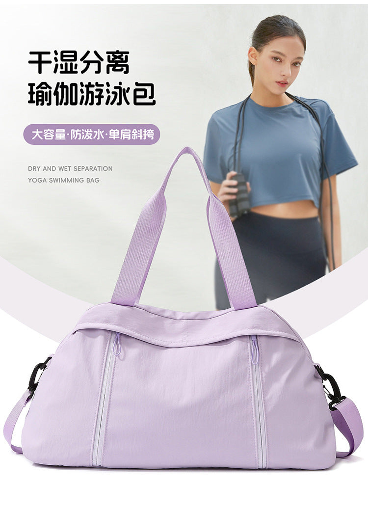 Large-Capacity Cross-Border Dry and Wet Separation Handbag Women's Lightweight Casual Travel Bag Sports Versatile Yoga Bag Shoulder Bag