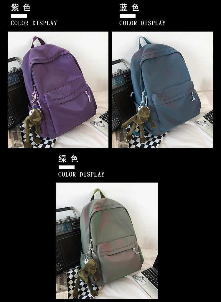 Large Backpack Universal Trendy Cool Backpack Men's Korean Style Simple Campus Computer Schoolbag College Students' Leisure Travel Bag