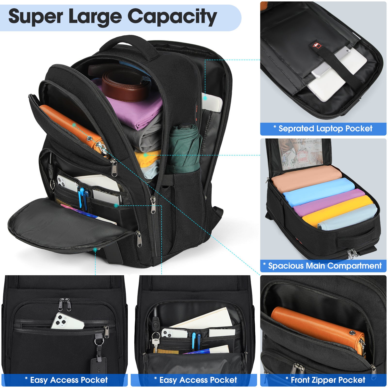 Nubily Cross-Border Business Men's Backpack Large Capacity Backpack Travel Bag Backpack Computer Bag School Bag Guangzhou Lion Ling
