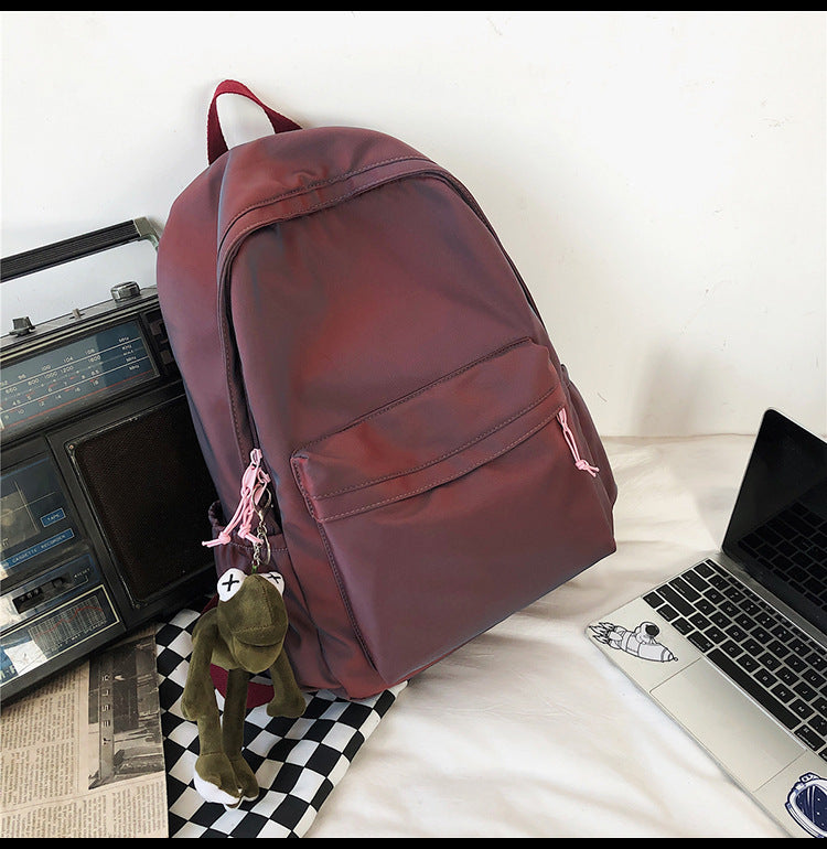Large Backpack Universal Trendy Cool Backpack Men's Korean Style Simple Campus Computer Schoolbag College Students' Leisure Travel Bag