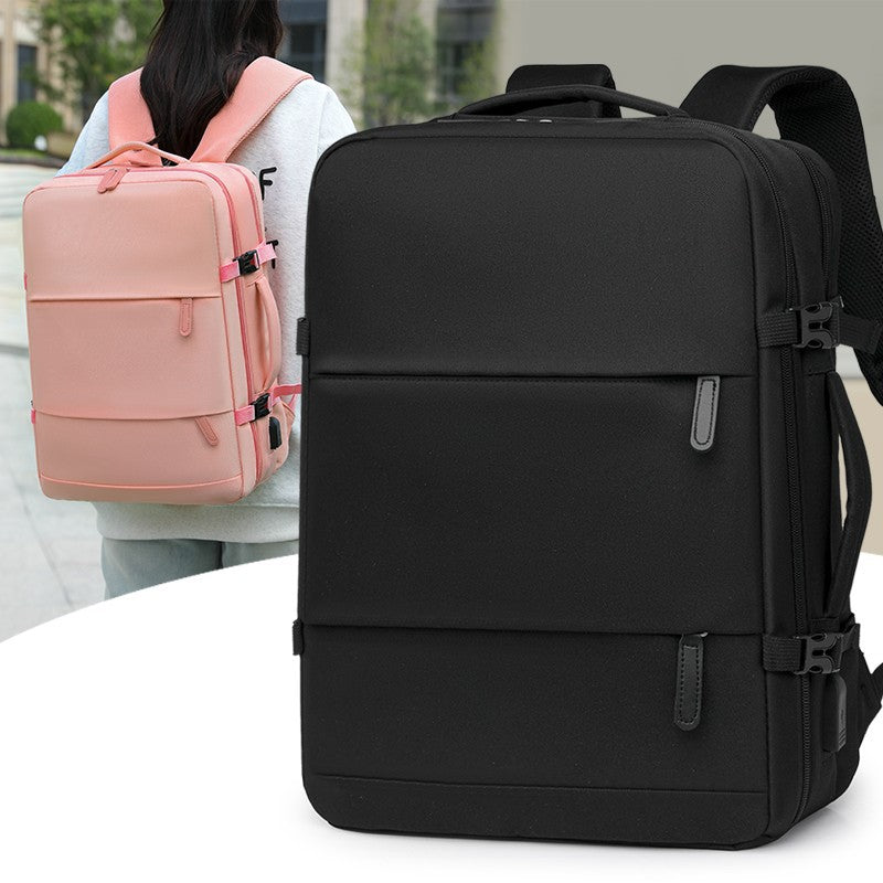 Backpack, Large-Capacity School Bag, College Girl's Computer Bag, Oxford Cloth Backpack, Multi-Functional Backpack