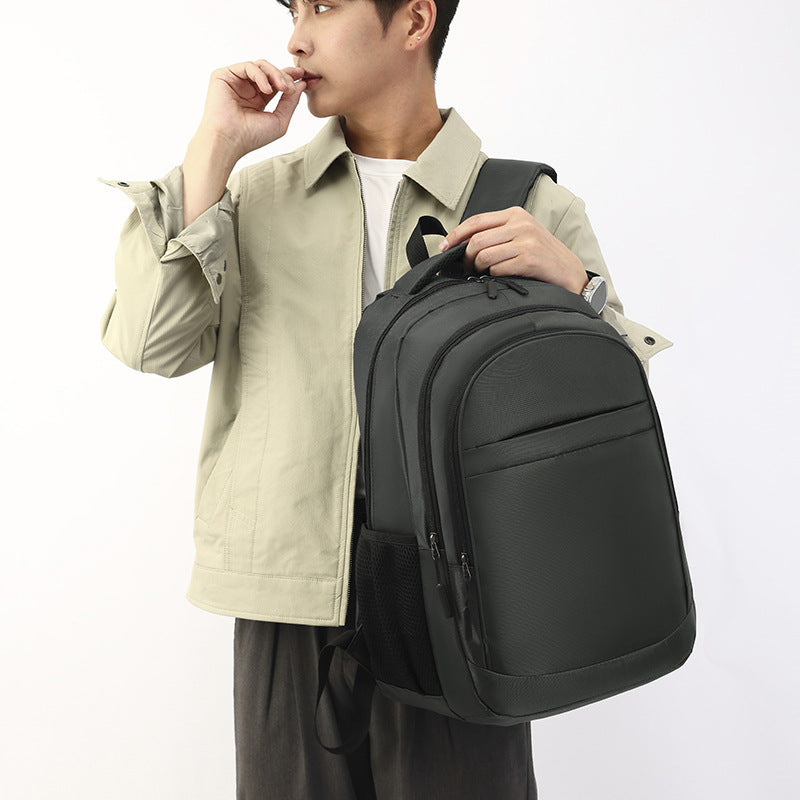 Cross-Border Printable Logo Backpack, Simple Ultra-Filtration Large-Capacity Men's Backpack, Multi-Compartment Commuter College Student Bag