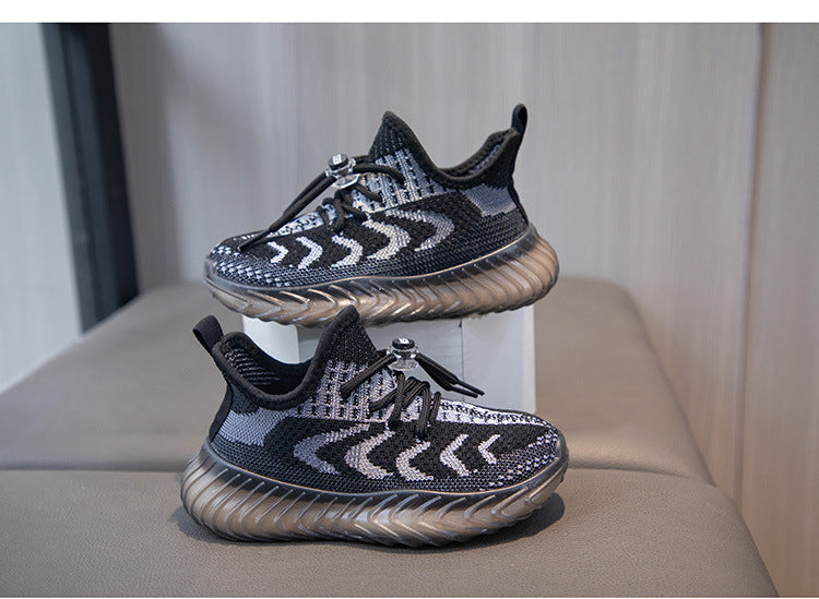 Children's Coconut Shoes 2025 Autumn Styles Boys Sneakers Breathable Mesh Shoes Fly Weaving Girls Casual Shoes Soft Sole baby