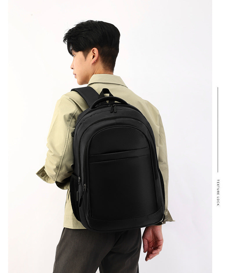 Cross-Border Printable Logo Backpack, Simple Ultra-Filtration Large-Capacity Men's Backpack, Multi-Compartment Commuter College Student Bag