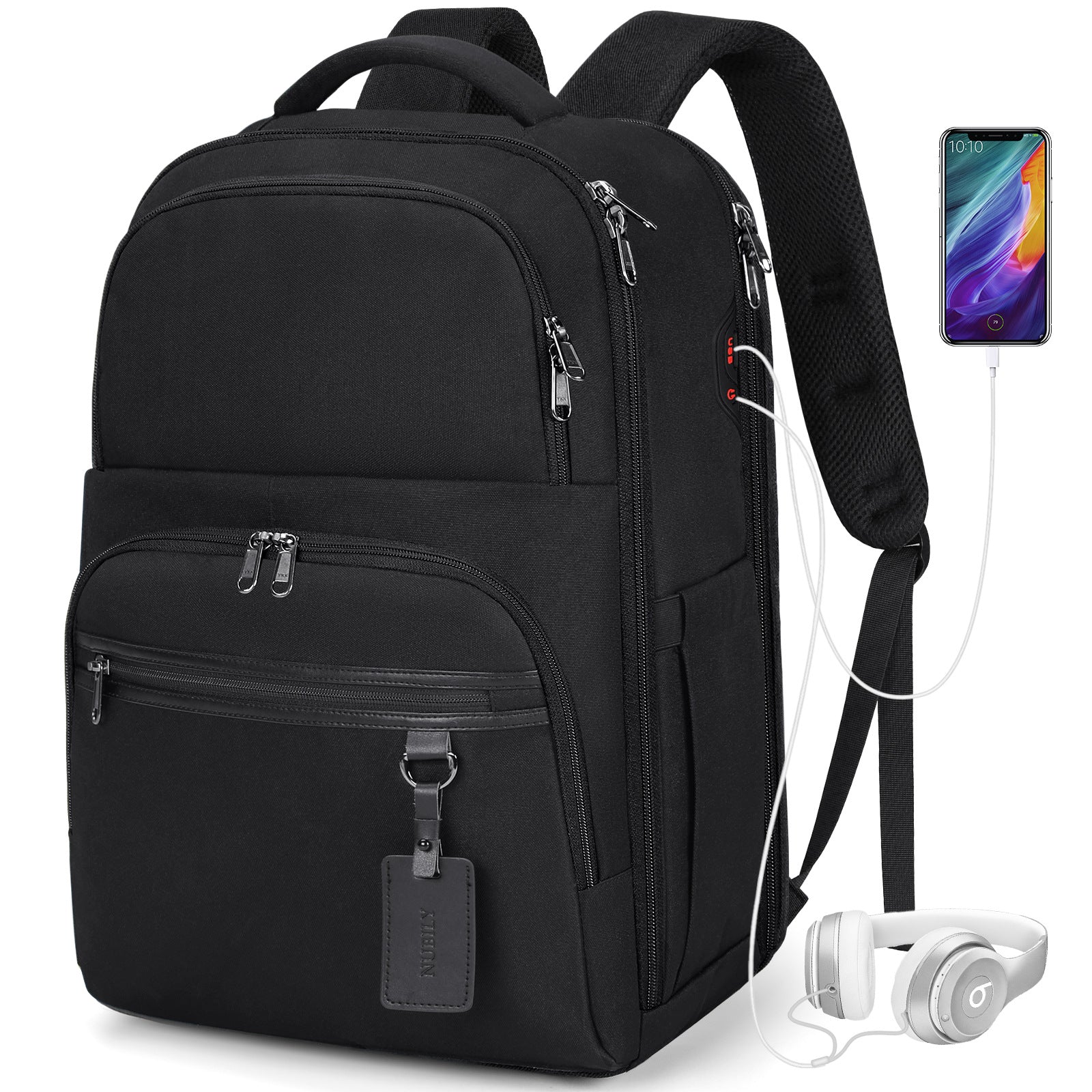 Nubily Cross-Border Business Men's Backpack Large Capacity Backpack Travel Bag Backpack Computer Bag School Bag Guangzhou Lion Ling