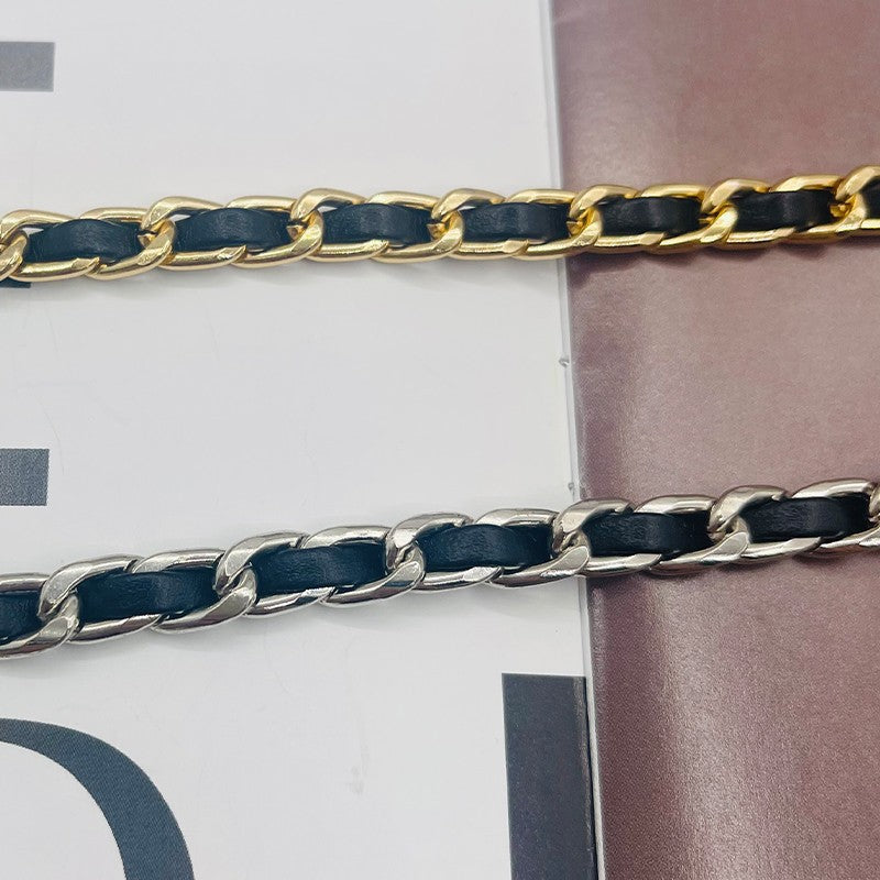 Fragrant Style Waist Chain Accessories Women's Summer Metal Four-leaf Clover Two-sided Available Splicing Chain All-match Thin Chain Belt Pants Chain