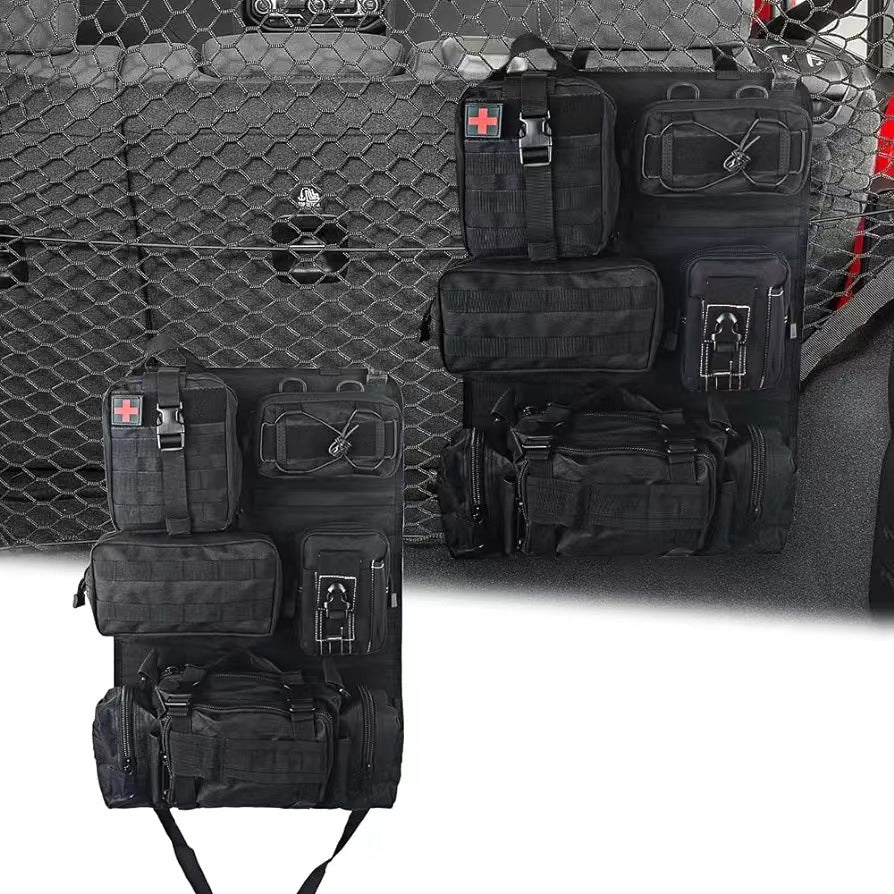 Cross-border car back seat tactical storage bag car multi-functional large-capacity combination storage suspension bag