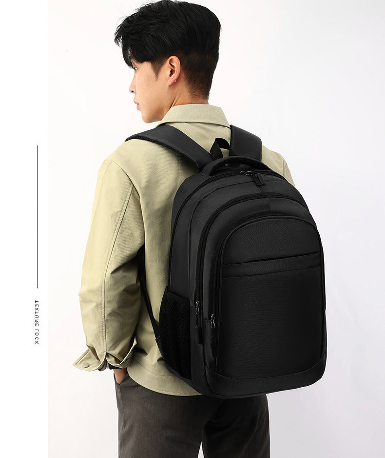 Cross-Border Printable Logo Backpack, Simple Ultra-Filtration Large-Capacity Men's Backpack, Multi-Compartment Commuter College Student Bag