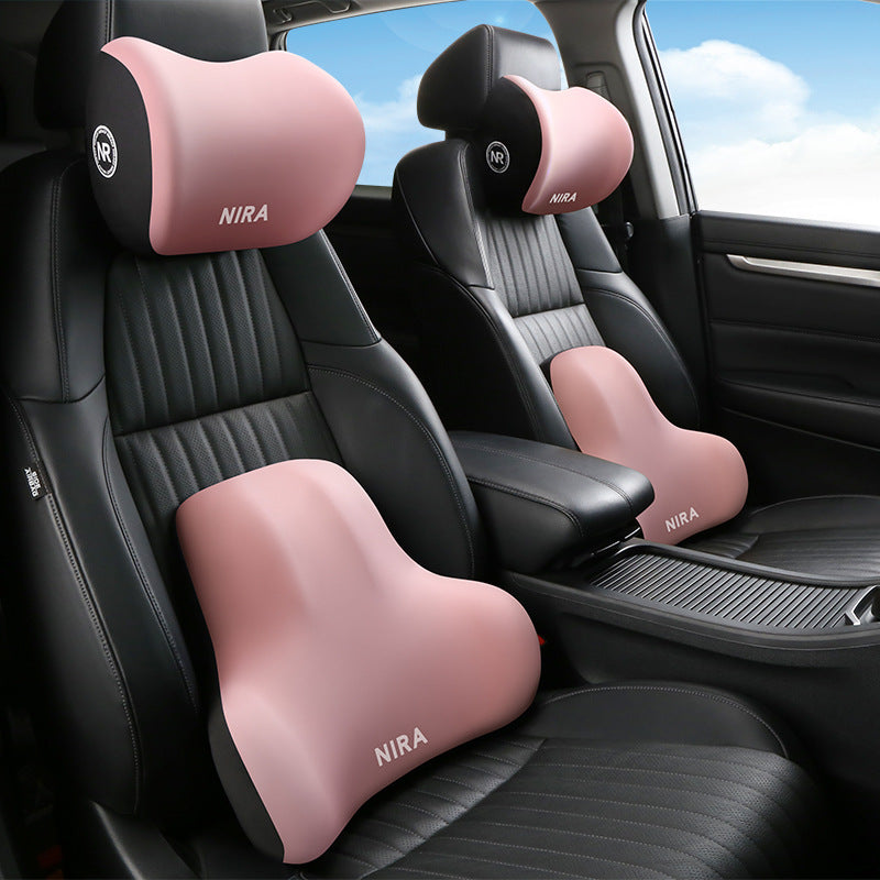 Car Neck Pillow, Headrest, Car Memory Foam Lumbar Support, Enlarged and Thickened Lumbar Support, Seat Lumbar Back Cushion, Pillow Set