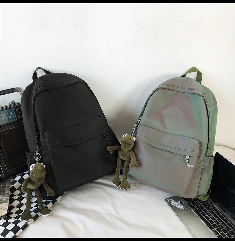 Large Backpack Universal Trendy Cool Backpack Men's Korean Style Simple Campus Computer Schoolbag College Students' Leisure Travel Bag