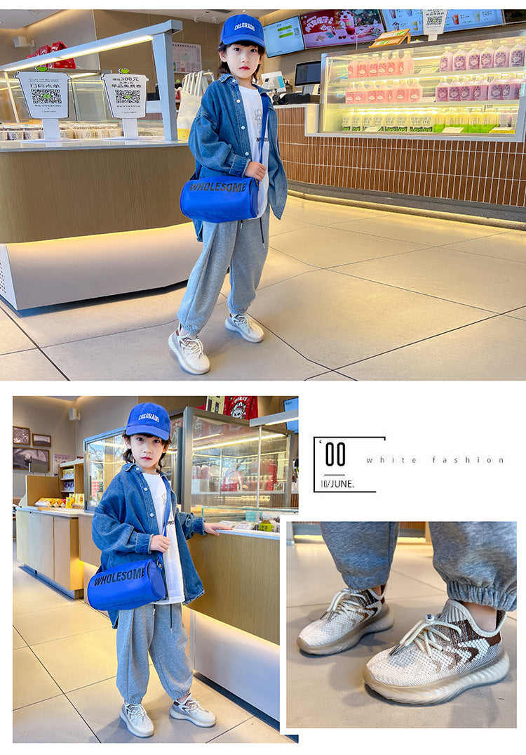 Children's Coconut Shoes 2025 Autumn Styles Boys Sneakers Breathable Mesh Shoes Fly Weaving Girls Casual Shoes Soft Sole baby