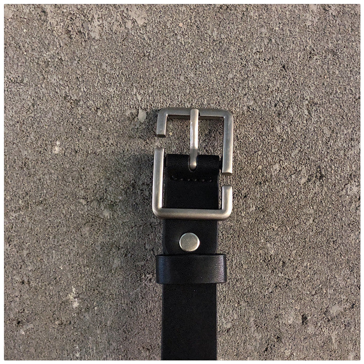 Internet Popular Casual Trousers Thin Belt Men's Korean Style Young Men's PU Leather Small Belt ns Style All-match Belt Decoration