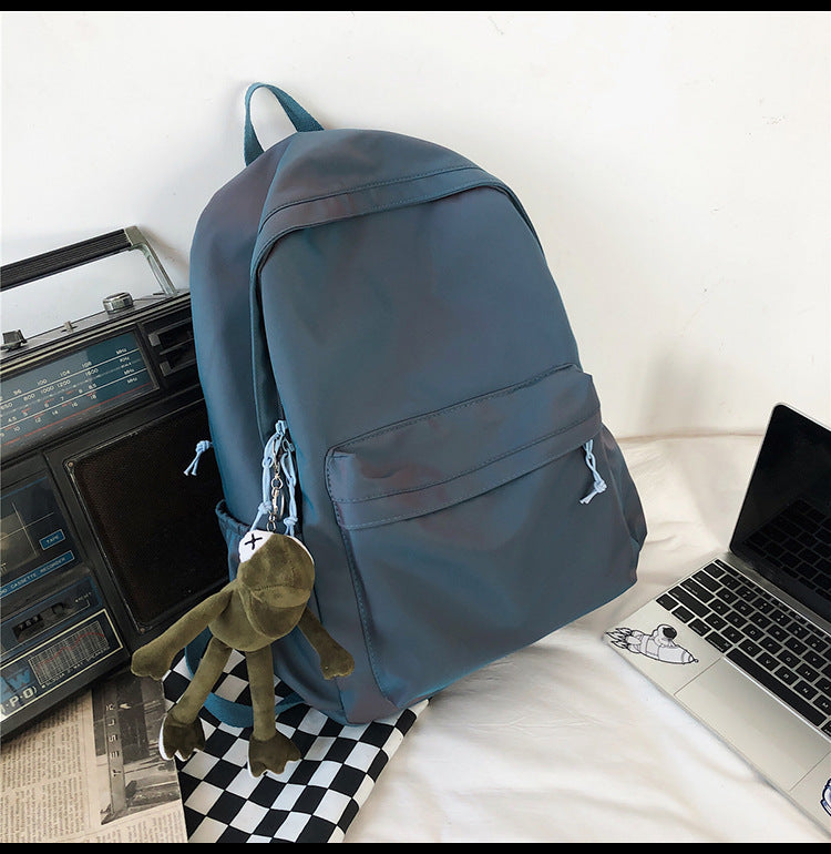 Large Backpack Universal Trendy Cool Backpack Men's Korean Style Simple Campus Computer Schoolbag College Students' Leisure Travel Bag