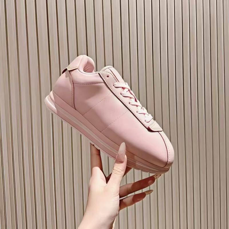 High Version 2025 Bread Shoes Genuine Leather Thick-Soled Forrest Gump Shoes Bullet Shoes Men and Women Same Style Couple Shoes Casual Sports Shoes