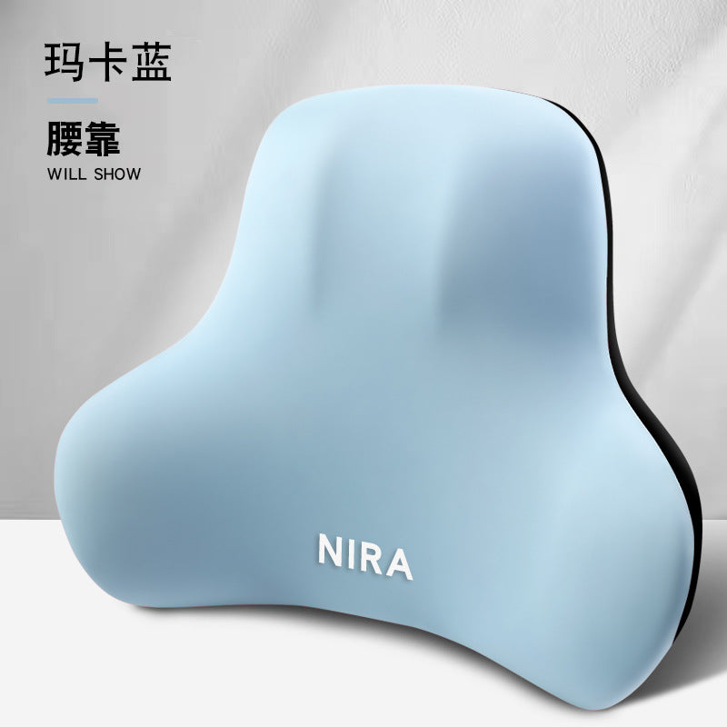 Car Neck Pillow, Headrest, Car Memory Foam Lumbar Support, Enlarged and Thickened Lumbar Support, Seat Lumbar Back Cushion, Pillow Set