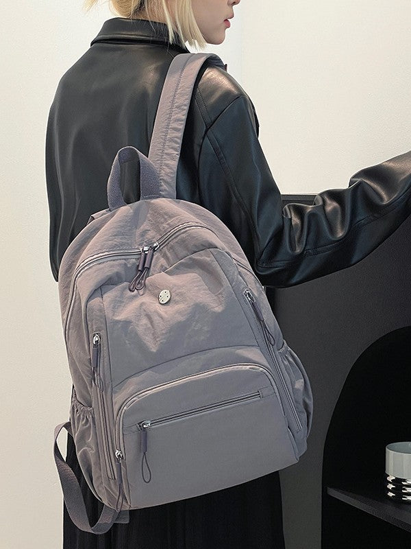 Lightweight Water-Repellent Nylon Cloth Large-Capacity Puff Series Simple Commuter Cross-Border Women's Backpack Casual and Fashionable