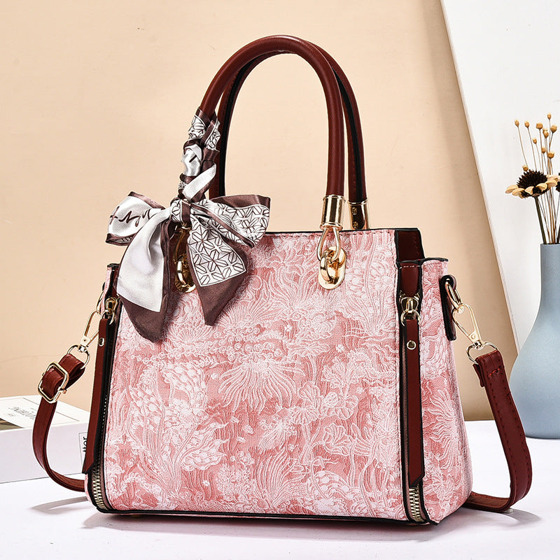 Bags for Women 2025 New Style Embroidered Printing Large Capacity Cross-Border Style Single Shoulder Crossbody Quality Women's Bag Foreign Trade