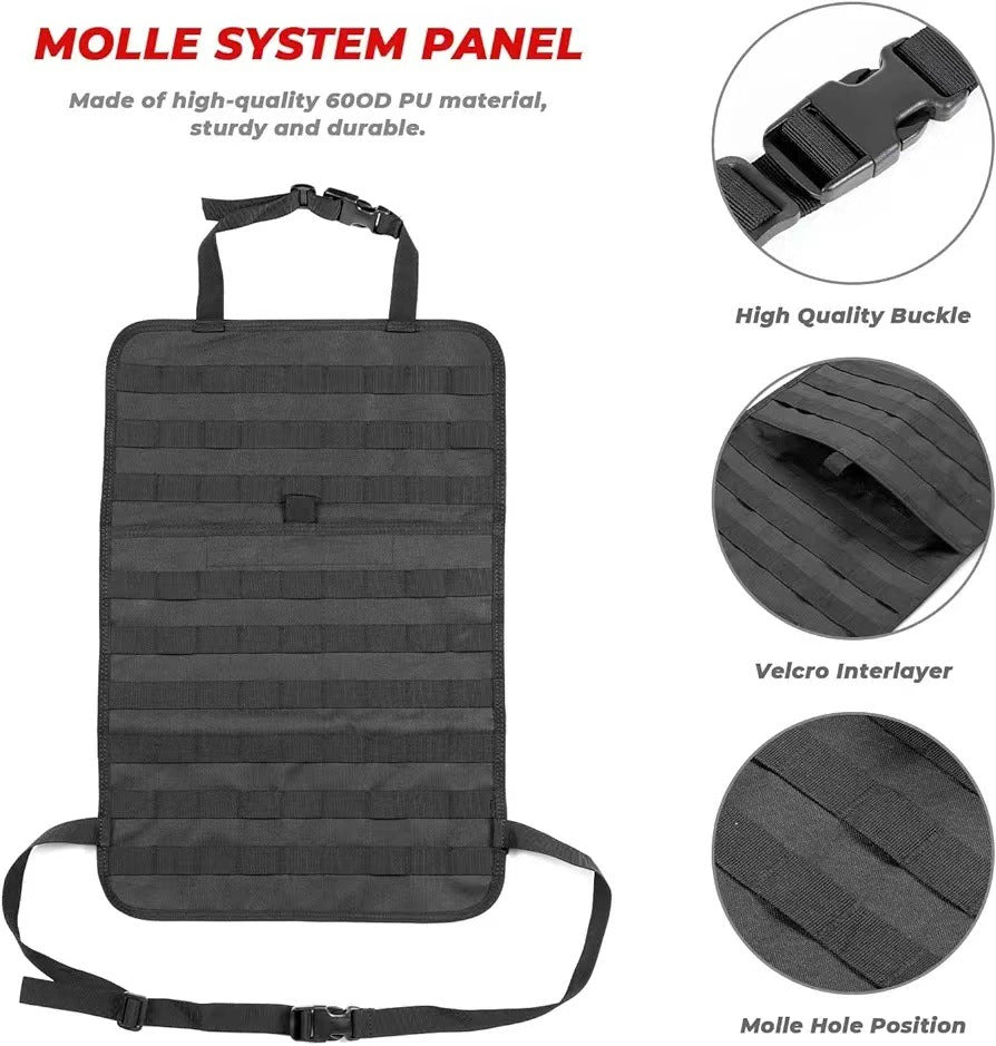 Cross-border car back seat tactical storage bag car multi-functional large-capacity combination storage suspension bag