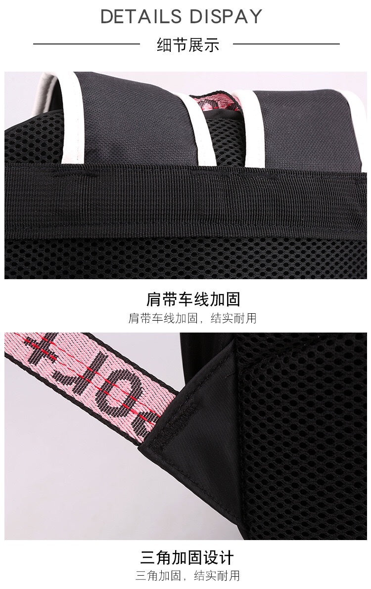 Backpack, Primary School, Middle School and High School Student School Bag, Fur Ball Bag, Multi-Color Selection, Large Capacity Simple Bag, Sports and Leisure Bag