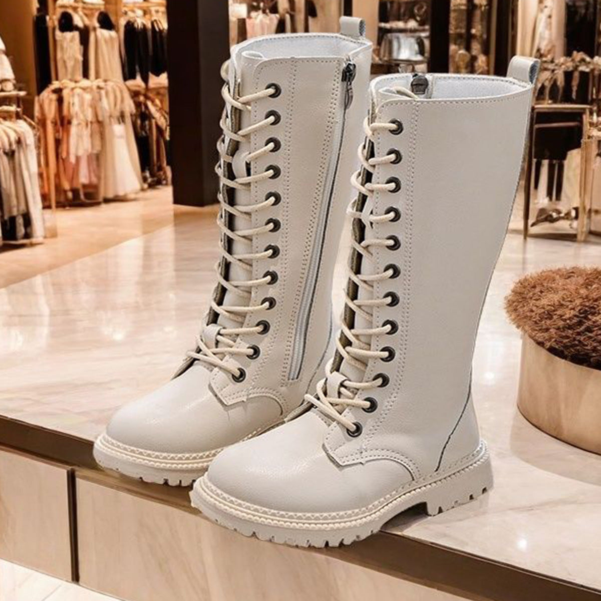 Girls' Boots, No More Than Knee-High, Autumn and Winter High Boots, Catwalk Performance Boots, Kidsren's Fashion Princess High Boots, Simple