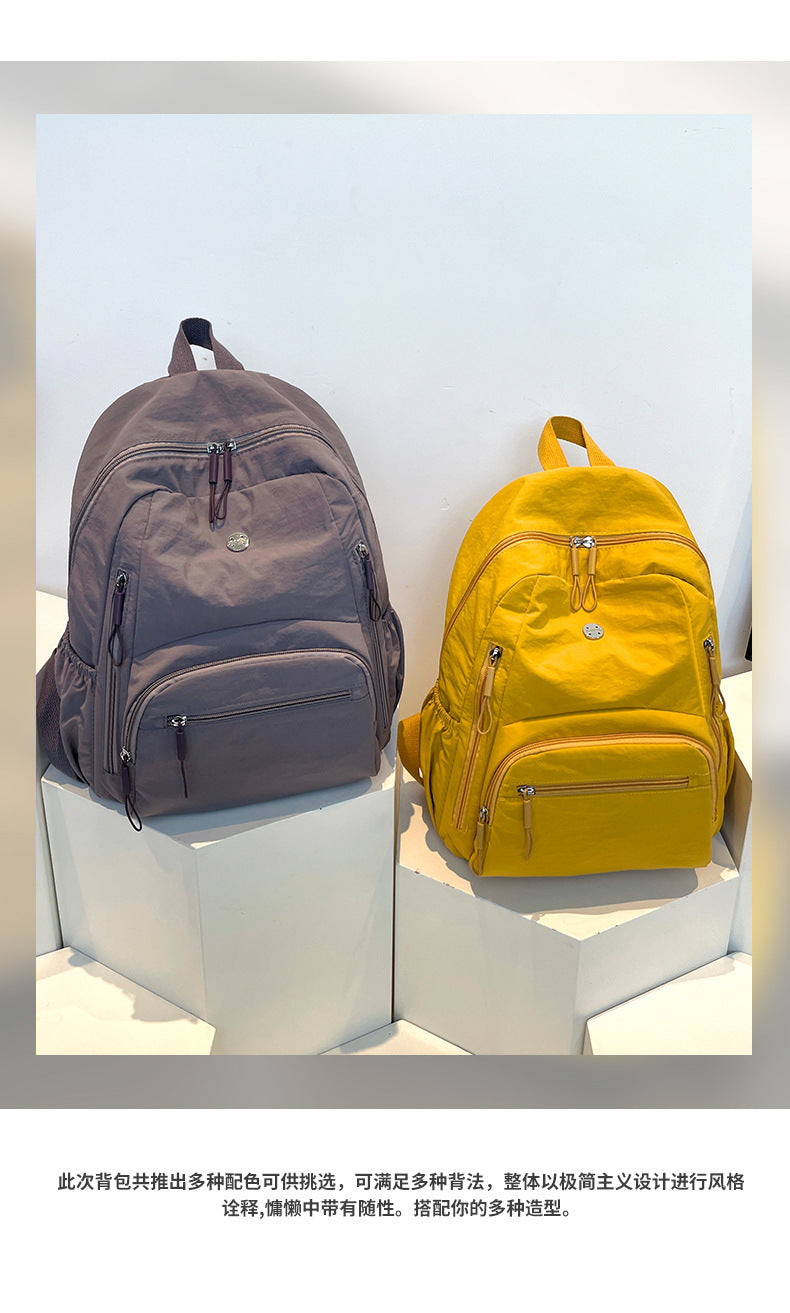 Lightweight Water-Repellent Nylon Cloth Large-Capacity Puff Series Simple Commuter Cross-Border Women's Backpack Casual and Fashionable
