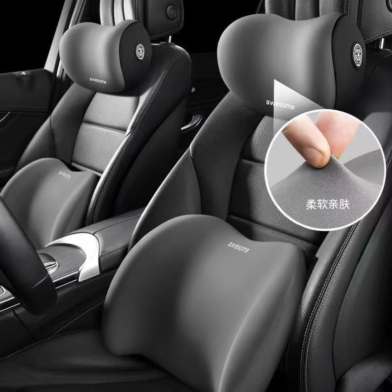 Car Neck Pillow, Headrest, Car Memory Foam Lumbar Support, Enlarged and Thickened Lumbar Support, Seat Lumbar Back Cushion, Pillow Set