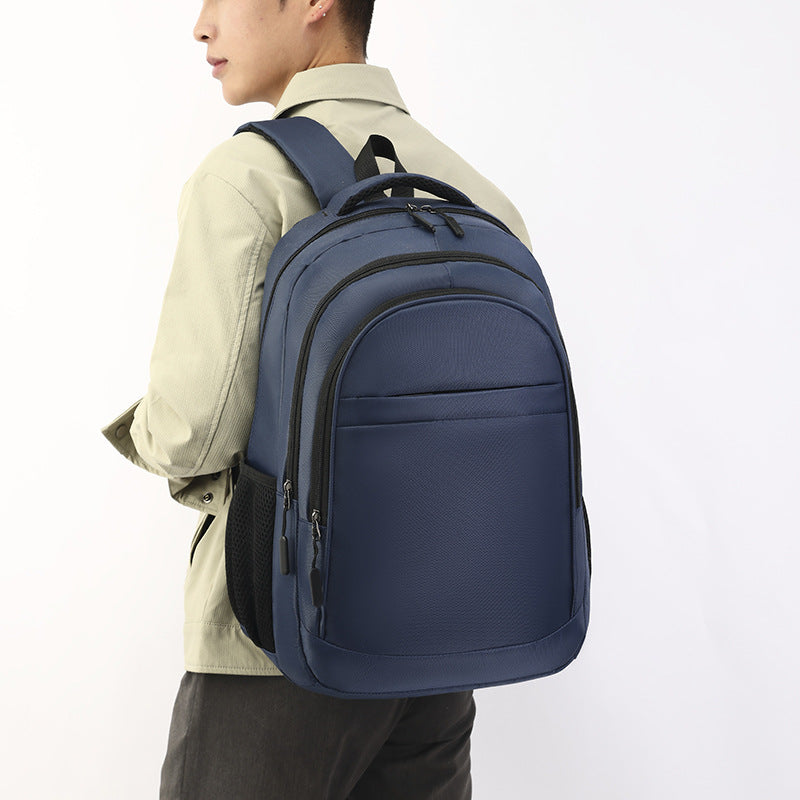 Cross-Border Printable Logo Backpack, Simple Ultra-Filtration Large-Capacity Men's Backpack, Multi-Compartment Commuter College Student Bag