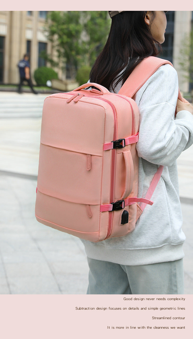 Backpack, Large-Capacity School Bag, College Girl's Computer Bag, Oxford Cloth Backpack, Multi-Functional Backpack