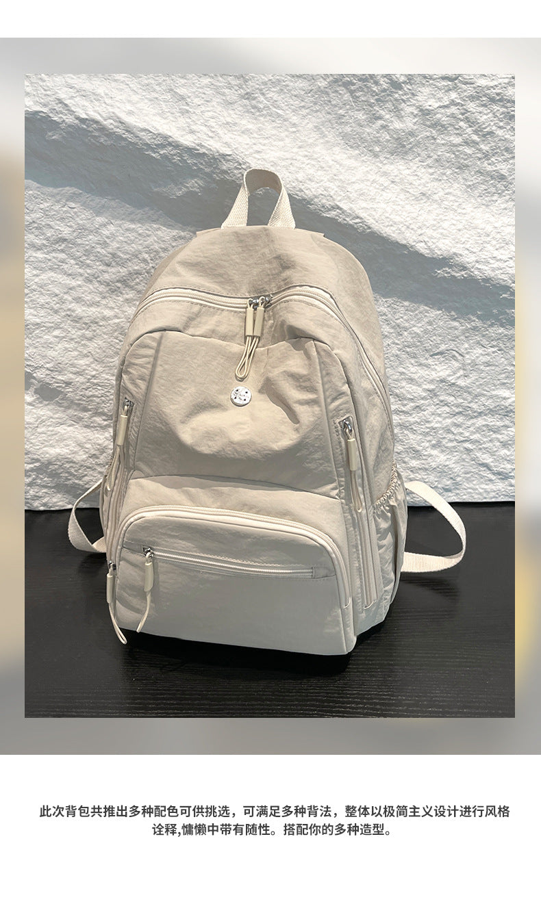 Lightweight Water-Repellent Nylon Cloth Large-Capacity Puff Series Simple Commuter Cross-Border Women's Backpack Casual and Fashionable
