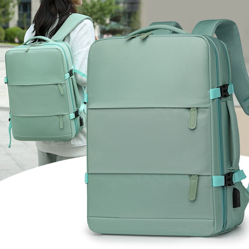 Backpack, Large-Capacity School Bag, College Girl's Computer Bag, Oxford Cloth Backpack, Multi-Functional Backpack