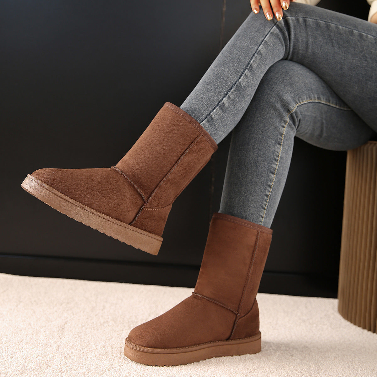 Foreign Trade Cross-Border Snow Boots for Women 2025 Winter New Women's Shoes Fleece-Lined Thickeneded Warm Cotton Shoes for Women Autumn and Winter Cotton Boots for Women